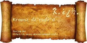 Krepsz Árpád névjegykártya
